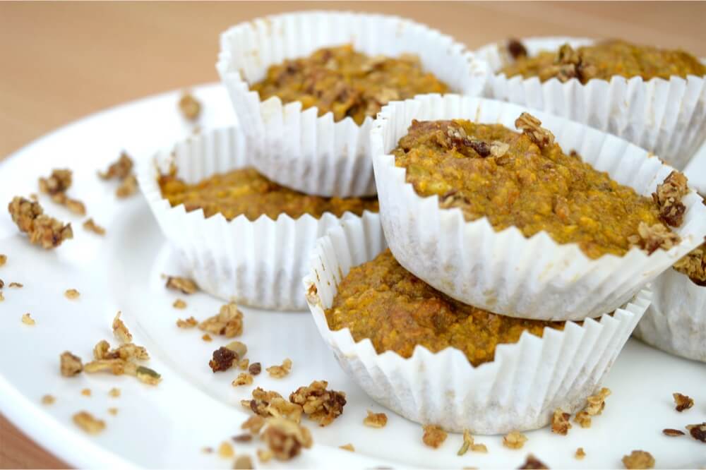 Muffins de zanahoria y plátano