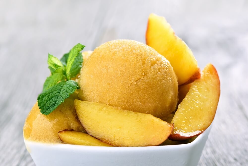 Helado de melocotón