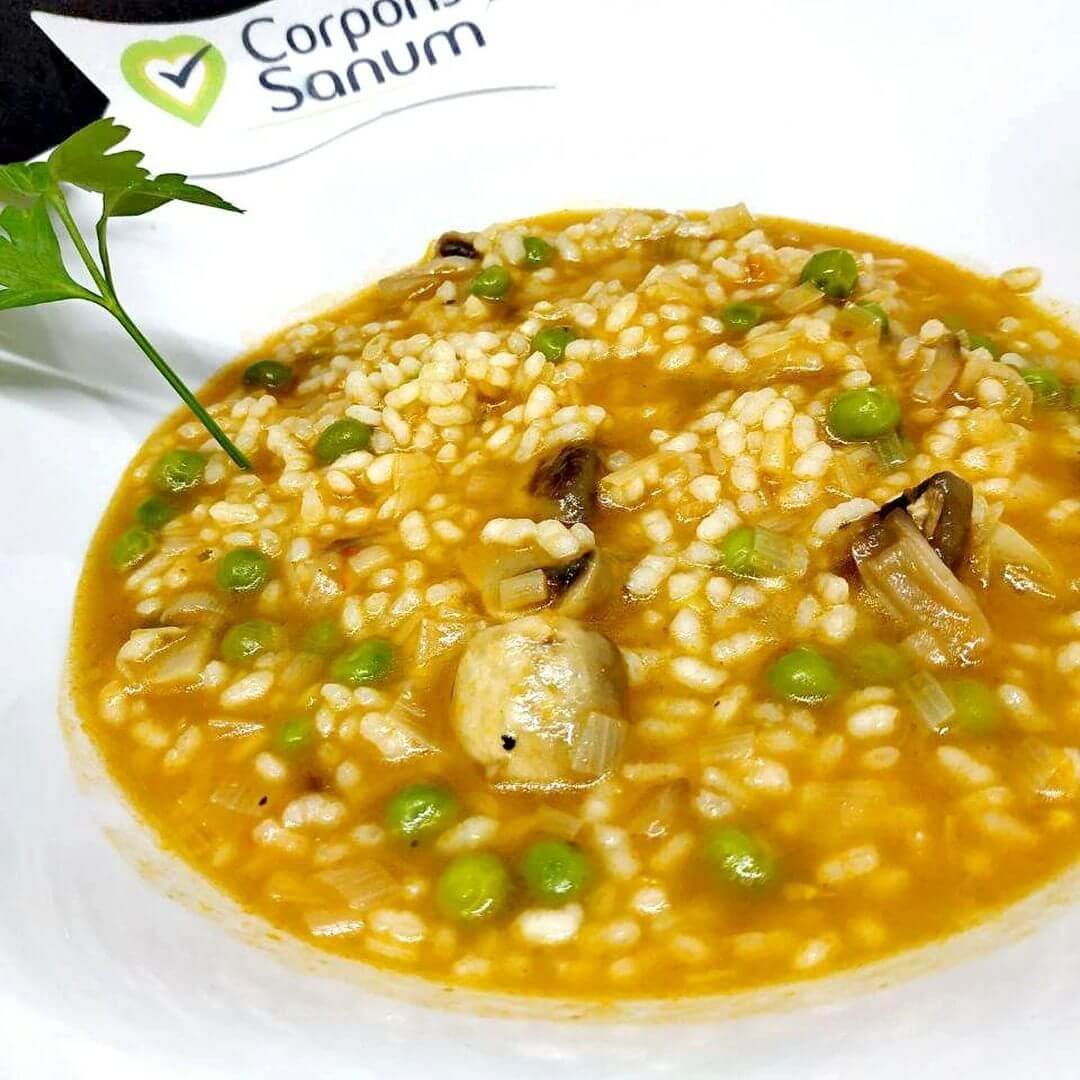 Arroz Caldoso con Puerro y Setas