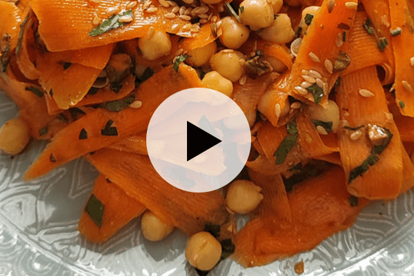 Ensalada de Zanahoria con Garbanzos y Pistachos: ¡crunch, color y sabor a tope!