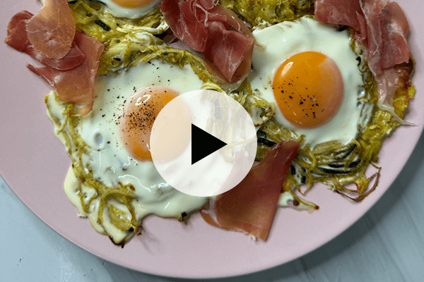 Nidos de Calabacín con Huevo